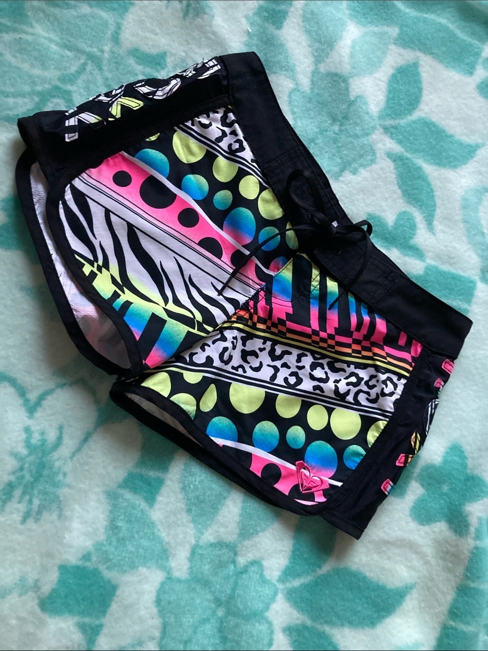 Roxy Y2K psychedelic board shorts 0